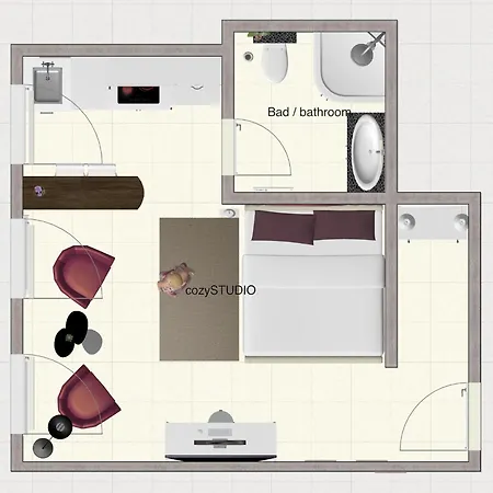 Secret Hideaways Cozystudio 1 Superior Mit Wifi L 450m Bis Uni L Zoo